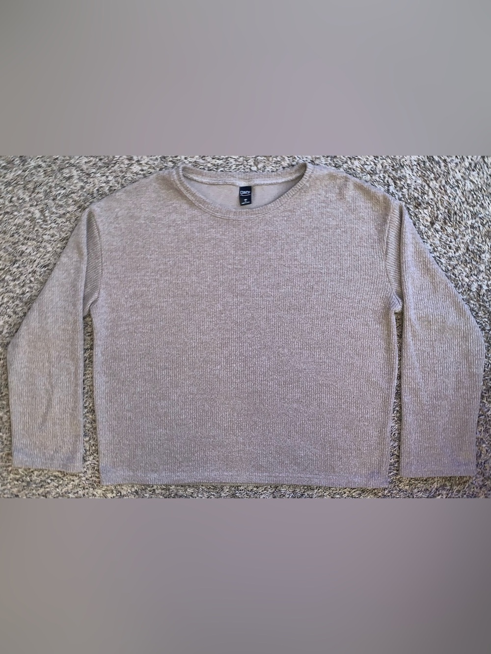 Cozy Crewneck Lightweight Sweater in Light Taupe